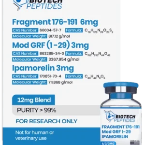 Fragment 176-191 & Mod GRF 1-29 & Ipamorelin-blanding (12 mg)